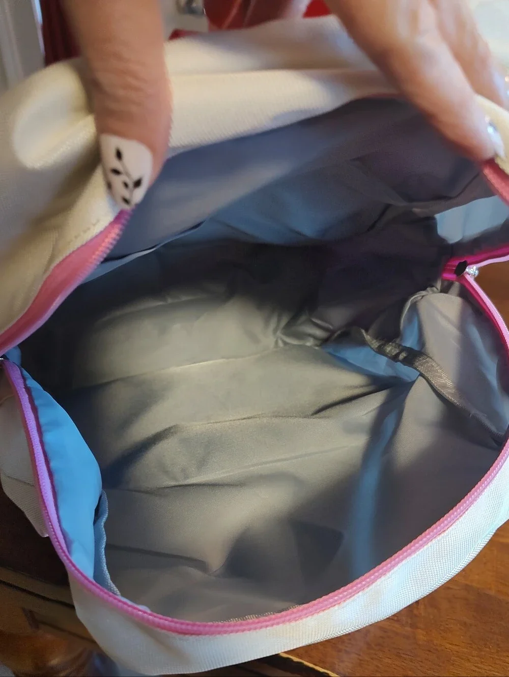 Light Pink and Cream Minimalist Backpack